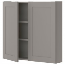 Навесной кухонный шкаф IKEA ENHET серый 80x15x75 см (093.236.75)
