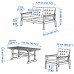4-місний комплект садових меблів IKEA BONDHOLMEN сірий бежевий (093.239.96)