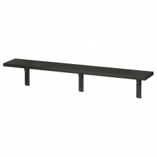 Полиця навісна IKEA BERGSHULT / RAMSHULT коричнево-чорний 120x20 см (093.254.72)