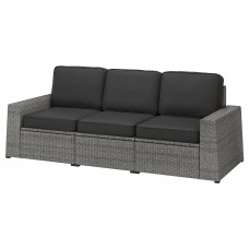 3-місний модульний диван IKEA SOLLERON темно-сірий антрацит (093.263.44)