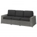 3-місний модульний диван IKEA SOLLERON темно-сірий антрацит (093.263.44)