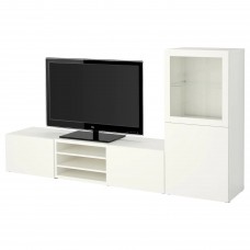 Комбинация шкафов под TV IKEA BESTA белый 240x42x129 см (093.294.08)