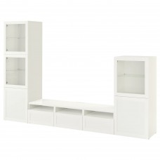 Комбінація шаф для TV IKEA BESTA білий 300x42x193 см (093.307.70)