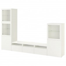 Комбінація шаф для TV IKEA BESTA білий 300x42x193 см (093.307.94)