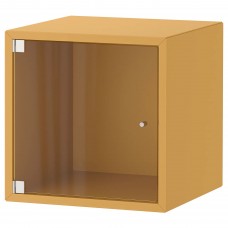 Шафа навісна зі скляними дверцятами IKEA EKET золотисто-коричневий 35x35x35 см (093.363.62)