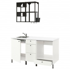 Кухня IKEA ENHET антрацит білий 163x63.5x222 см (093.374.32)