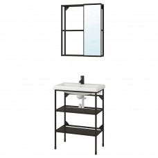 Набір меблів для ванної IKEA ENHET / TVALLEN антрацит 64x43x87 см (093.375.78)