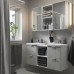 Набір меблів для ванної IKEA ENHET / TVALLEN під бетон білий 124x43x65 см (093.376.01)
