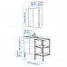 Набір меблів для ванної IKEA ENHET / TVALLEN під дуб білий 102x43x87 см (093.376.58)