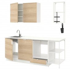 Кухня IKEA ENHET білий 223x63.5x222 см (093.377.43)