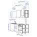 Кухня IKEA ENHET белый 223x63.5x222 см (093.377.43)