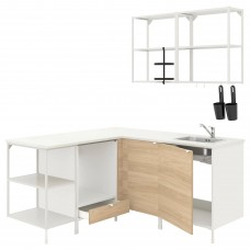 Угловая кухня IKEA ENHET белый (093.379.55)