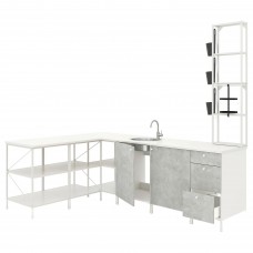 Угловая кухня IKEA ENHET белый (093.382.38)
