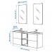 Набір меблів для ванної IKEA ENHET / TVALLEN під дуб білий 164x43x65 см (093.383.42)
