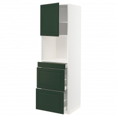 Висока кухонна шафа IKEA METOD / MAXIMERA білий темно-зелений 60x60x200 см (093.837.92)