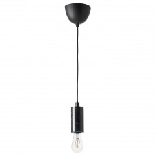 Підвісний світильник з лампочкою IKEA MARKFROST / LUNNOM чорний (093.860.07)