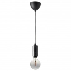 Підвісний світильник з лампочкою IKEA MARKFROST / ROLLSBO чорний (093.860.50)