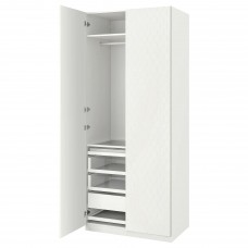 Гардероб IKEA PAX / VESTFOSSEN белый белый 100x60x236 см (093.874.55)