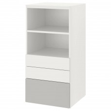 Стелаж IKEA SMASTAD / PLATSA білий сірий 60x57x123 см (093.878.13)