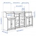 Комбінація шаф IKEA HAUGA сірий 244x46x116 см (093.886.43)