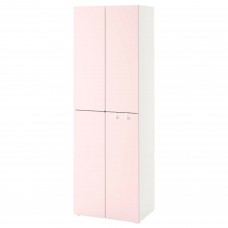 Гардероб IKEA SMASTAD белый бледно-розовый 60x57x181 см (093.893.03)