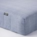 Континентальне ліжко IKEA ESPEVAR/VADSO білий твердий матрац світло-блакитний 180x200 см (093.898.50)
