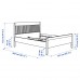 Каркас ліжка IKEA IDANAS білий ламелі LONSET 140x200 см (093.921.93)