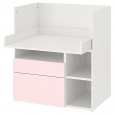 Письмовий стіл IKEA SMASTAD білий блідо-рожевий 90x79x100 см (093.922.54)