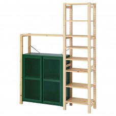 Комбинацыя стеллажа IKEA IVAR сосна зеленый сетка 134x30x179 см (094.013.76)