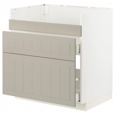 Підлогова кухонна шафа IKEA METOD / MAXIMERA білий бежевий 80x60 см (094.080.33)
