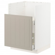Підлогова кухонна шафа IKEA METOD / MAXIMERA білий бежевий 60x60 см (094.080.47)