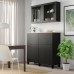 Комбінація шаф та стелажів IKEA BESTA чорно-коричневий 120x42x240 см (094.190.84)