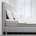 Континентальне ліжко IKEA DUNVIK матрац VALEVAG світло-сірий 140x200 см (094.195.26)