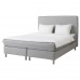 Континентальне ліжко IKEA DUNVIK матрац VATNESTROEM світло-сірий 180x200 см (094.249.19)