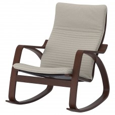 Крісло-гойдалка IKEA POANG коричневий світло-бежевий (094.292.62)