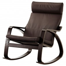 Крісло-гойдалка IKEA POANG чорно-коричневий темно-коричневий (094.293.23)