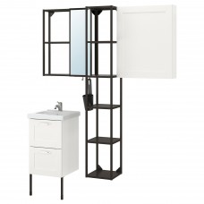 Комплект мебели для ванной IKEA ENHET / TVALLEN белый антрацит 44x43x87 см (094.301.09)
