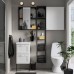 Набір меблів для ванної IKEA ENHET / TVALLEN білий антрацит 44x43x87 см (094.301.09)