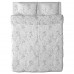 Комплект постільної білизни IKEA ALVINE KVIST білий сірий 200x200/50x60 см (101.596.31)