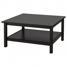 Журнальний столик IKEA HEMNES чорно-коричневий 90x90 см (101.762.92)