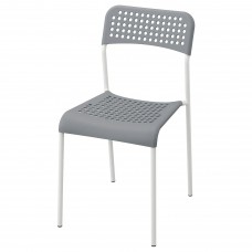 Стілець IKEA ADDE сірий білий (102.259.28)