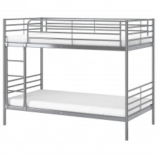 Каркас 2-ярусной кровати IKEA SVARTA серебристый 90x200 см (102.479.73)