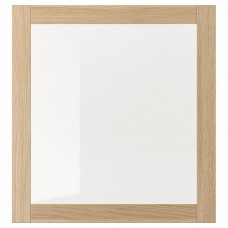 Стеклянная дверь IKEA SINDVIK беленый дуб прозрачное стекло 60x64 см (102.963.17)