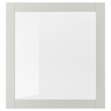 Скляні дверці IKEA SINDVIK світло-сірий прозоре скло 60x64 см (103.639.91)