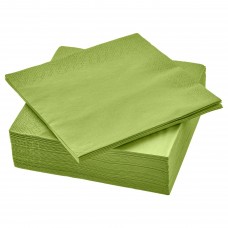 Салфетка бумажная IKEA FANTASTISK зеленый 33x33 см (103.987.97)