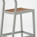 Барний стілець з спинкою IKEA SJALLAND світло-коричневий (104.019.88)