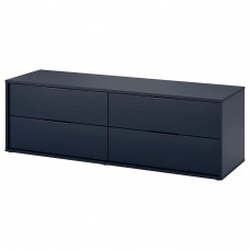 Комод з 4 шухлядами IKEA NORDMELA чорно-синій 159x50 см (104.216.65)
