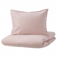 Комплект постільної білизни IKEA BERGPALM рожевий смужка 200x200/50x60 см (104.232.16)