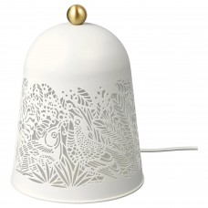 Настільна LED лампа IKEA SOLSKUR білий латунний (104.245.17)