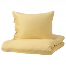 Комплект постільної білизни IKEA PUDERVIVA світло-жовтий 150x200/50x60 см (104.315.89)